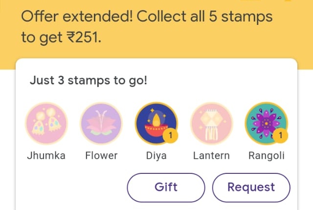 Google Pay Rangoli Stamp Trick