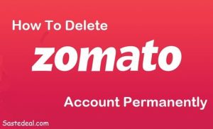 Delete Zomato Account