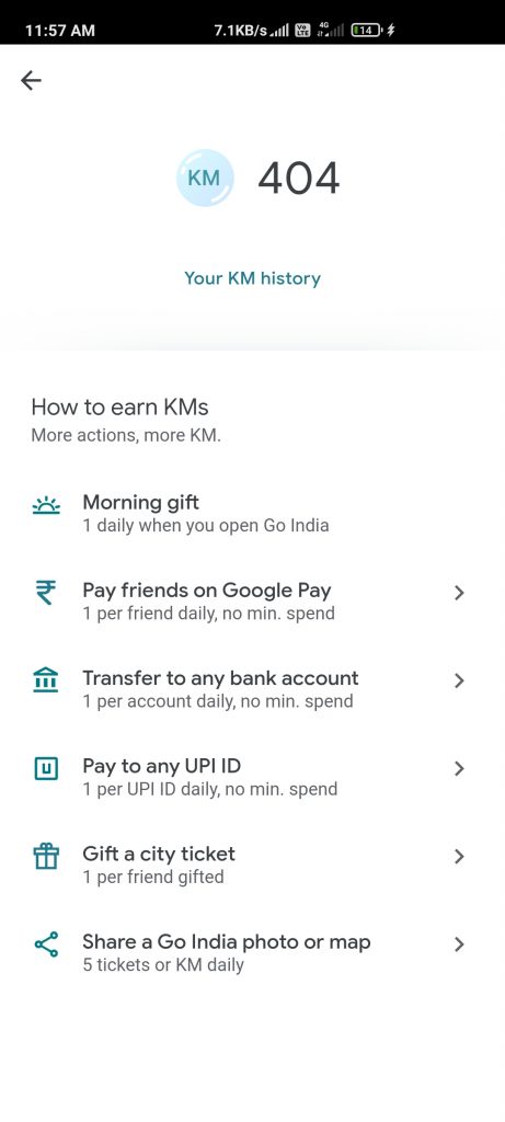 Trick To Get Google Pay Go India KM