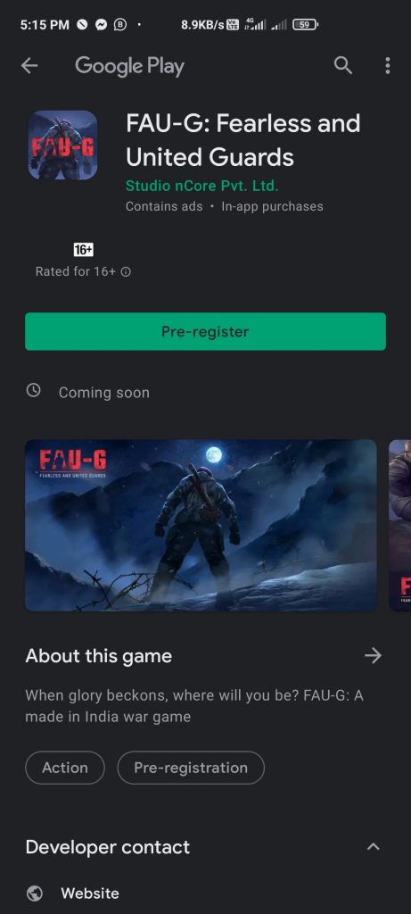 How to pre register FAU-G Game on Play Store 