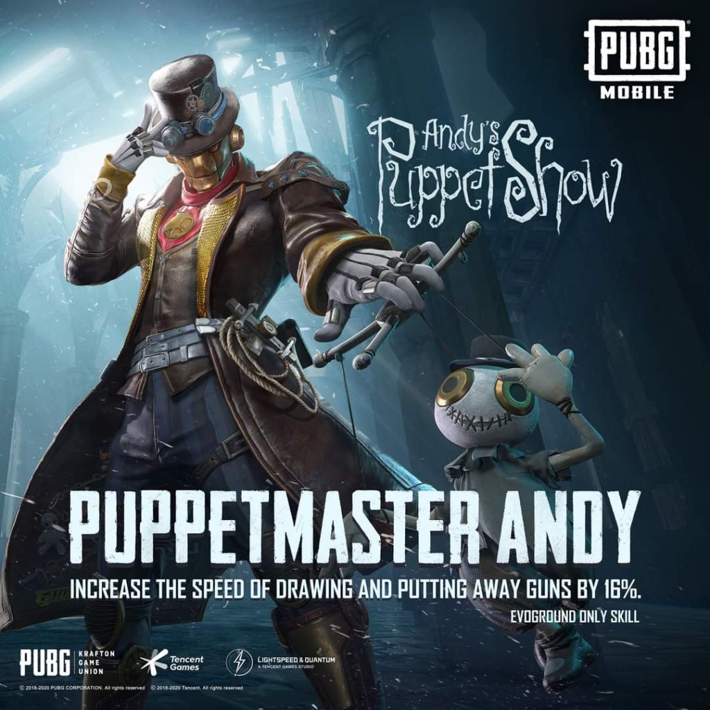 PUBG Mobile Andy Character Redeem For Free