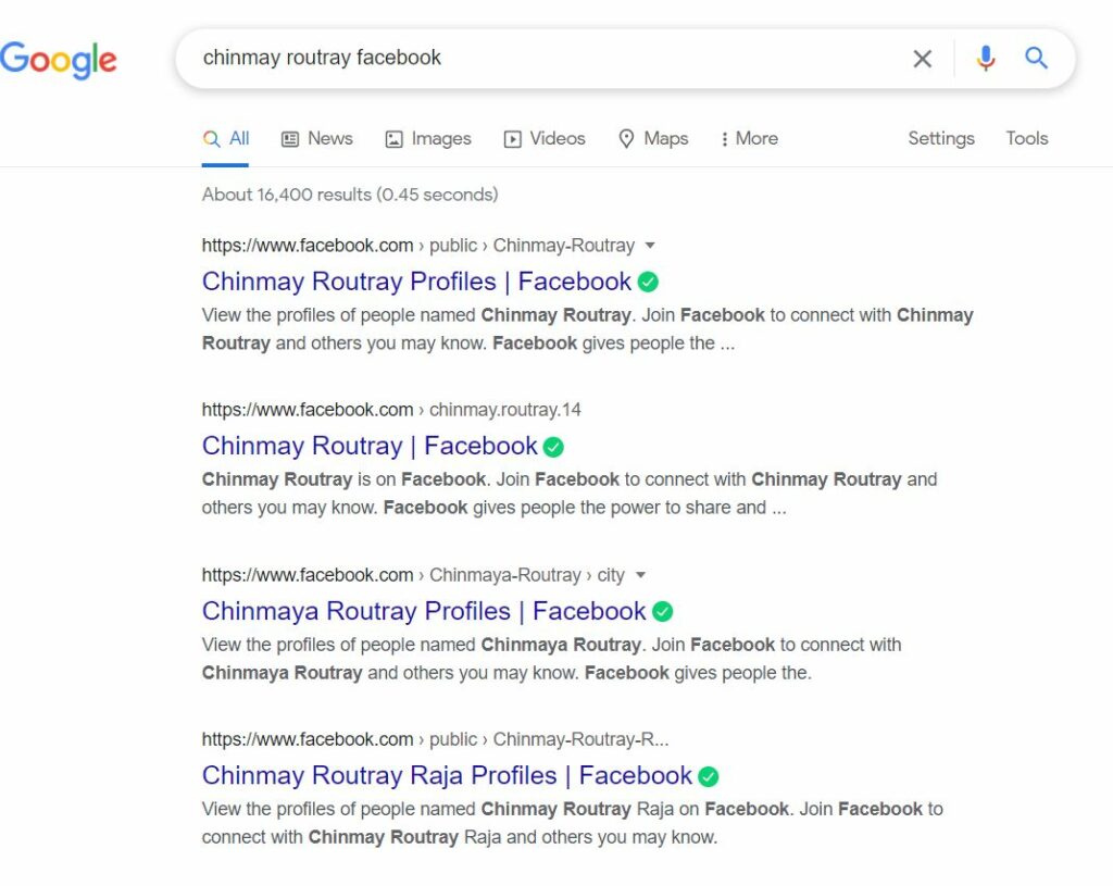Search Facebook Profile On Google Without An Account