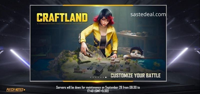 Craftland room Card Customize Map in Free Fire Max